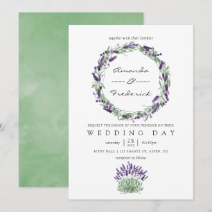 Watercolor Lavender Wedding Einladung