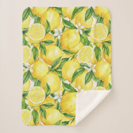 Watercolor Lemon Grove Seamless Pattern Sherpadecke
