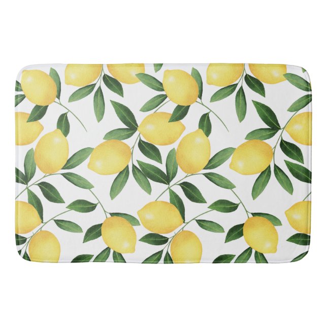 WATERCOLOR LEMONS BADEMATTE (Vorderseite)