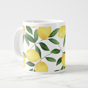 WATERCOLOR LEMONS Jumbo-Tasse