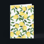 WATERCOLOR LEMONS KARTE<br><div class="desc">ALLOVER WATERCOLOR LEMON PATTER</div>
