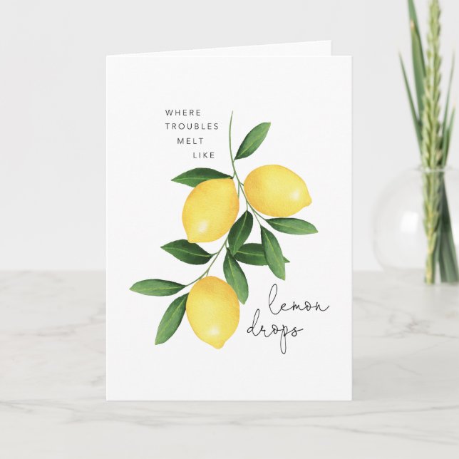WATERCOLOR LEMONS KARTE (Vorderseite)