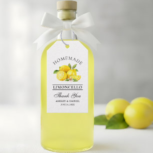 Watercolor Lemons Limoncello Wedding Danke Geschenkanhänger