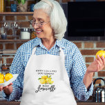 Watercolor Lemons Modern Brush Script Limoncello Schürze<br><div class="desc">Modern Brush Script Watercolor Lemons When Life Gives You Lemons Make Limoncello Apron</div>