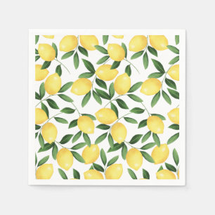 WATERCOLOR LEMONS SERVIETTE