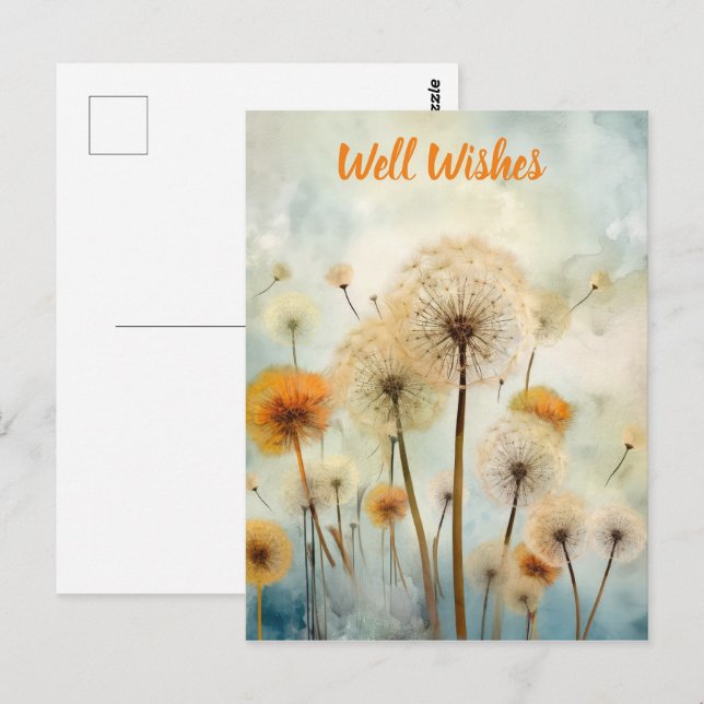 Watercolor-Leuchter Postkarte (Vorne/Hinten)