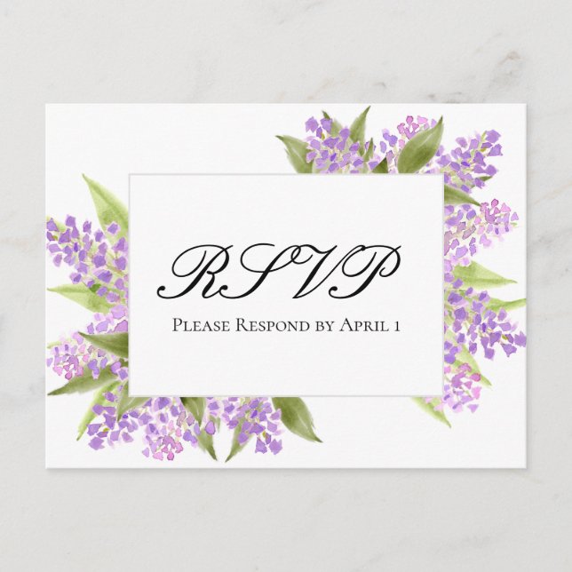 Watercolor Lilacs Bouquet Ein perfektes Wochenende Postkarte (Vorderseite)