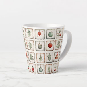Watercolor Lineart Christmas Pattern Milchtasse