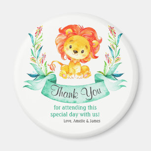 Watercolor Lion Vielen Dank Magnet