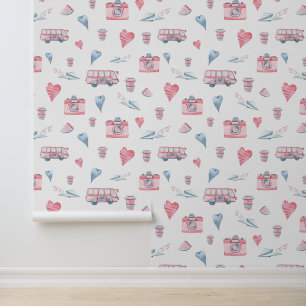 Watercolor London Pattern Tapete