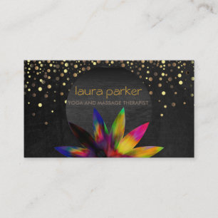 Watercolor-Lotos-Blumen-Logo-Yoga-heilende Visitenkarte