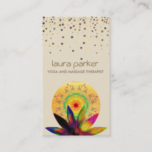 Watercolor-Lotos-Blumen-Logo-Yoga-heilende Visitenkarte
