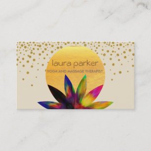 Watercolor-Lotos-Blumen-Logo-Yoga-heilende Visitenkarte