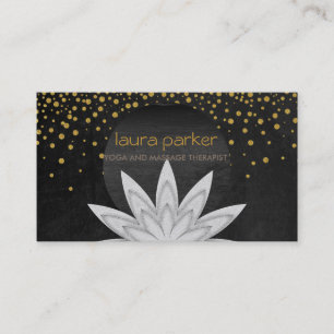Watercolor-Lotos-Blumen-Logo-Yoga-heilende Visitenkarte
