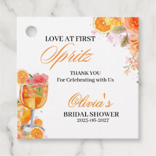 Watercolor Love auf den ersten Spritzer Brautparty Geschenkanhänger