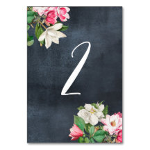 Watercolor Magnolia Blume Hochzeit Tischnummer