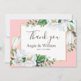 Watercolor Magnolia Blush Wedding Danke