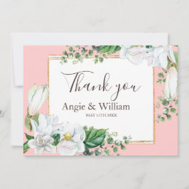 Watercolor Magnolia Blush Wedding Danke