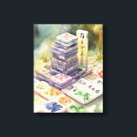 Watercolor Mahjong Art Leinwanddruck<br><div class="desc">Hübsche Aquarellkunst mit originalen Kunstdrucken aus Nicole.</div>