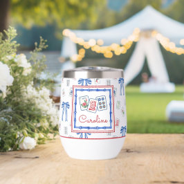 Watercolor Mahjong Tiles & Bows Party