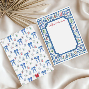 Watercolor Mahjong Tiles Party Mitteilungskarte