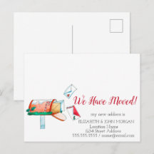 Watercolor Mailbox Weihnachten Wir haben verschobe