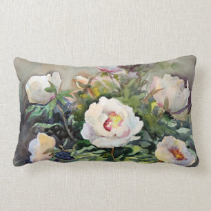 Watercolor-Malerei der schönen Blumen Lendenkissen