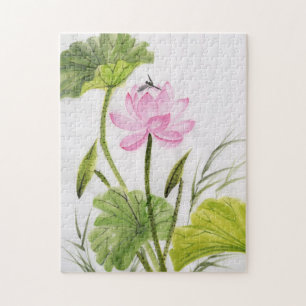 Watercolor-Malerei von Lotos-Blume 2