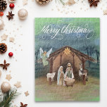 Watercolor Manager Krippe Weihnachtslandschaft<br><div class="desc">Dieses Design kann durch Auswahl der Option Design bearbeiten personalisiert werden. Sie können auch auf andere Gegenstände übertragen. Kontaktieren Sie mich unter colorflowcreations@gmail.com oder nutzen Sie die Chat-Option oben auf der Seite, wenn Sie dieses Design auf einem anderen Produkt haben möchten oder Hilfe benötigen. Sehen Sie mehr von meinen Designs...</div>