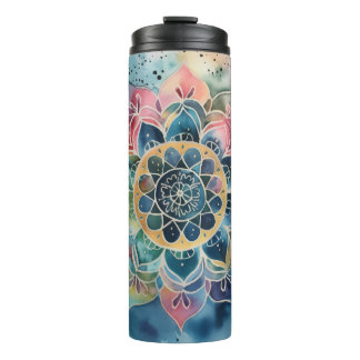 Watercolor Mandala Thermosbecher