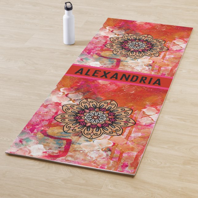 Watercolor Mandala Yogamatte (Beispiel)