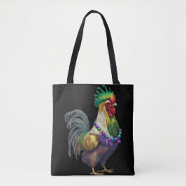WATERCOLOR MARDI GRAS CHICKEN TASCHE