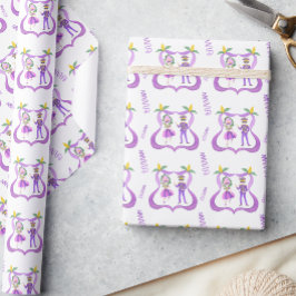 Watercolor Mardi Gras Party Geschenkpapier