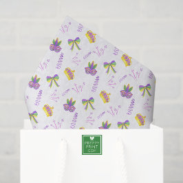 Watercolor Mardi Gras Party Seidenpapier