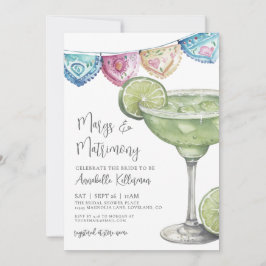 Watercolor Margarita Bridal Shower Einladung