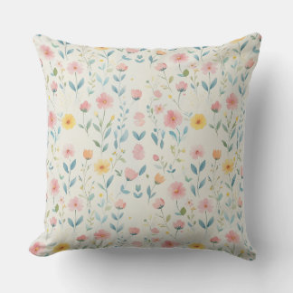 watercolor meadow bloom kissen