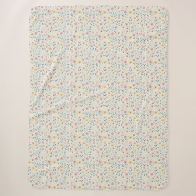 watercolor meadow bloom sherpadecke (Vorderseite)