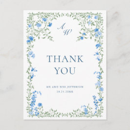 Watercolor Meadow Wildblume Boho Vielen Dank Postkarte