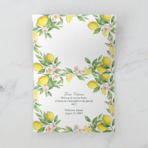 Watercolor Mediterrane Wirst du mein Blumenmädchen Dankeskarte