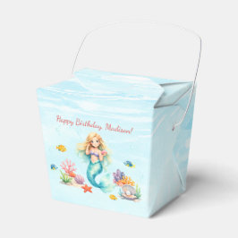 Watercolor Mermaid Birthday Geschenkschachtel