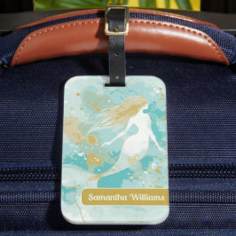 Watercolor Mermaid Personal Gepäckanhänger