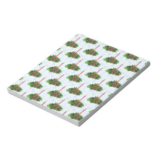Watercolor Merry Christmas Candle Notizblock