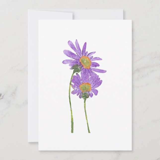 Watercolor Minimalist Botanical Art Einladung (Vorderseite)