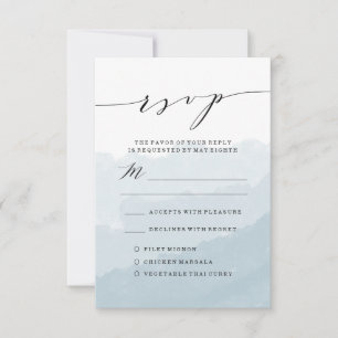 Watercolor Mist Hochzeits-Antwortkarte RSVP Karte