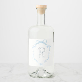 Watercolor-Monogramm-Flasche CAN COOLER Alkoholflaschenetikett