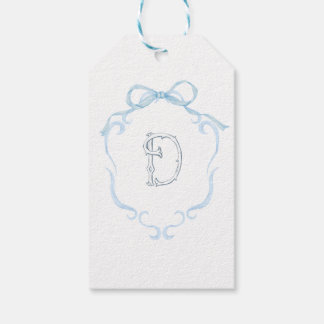 Watercolor-Monogramm-Flasche Geschenkanhänger