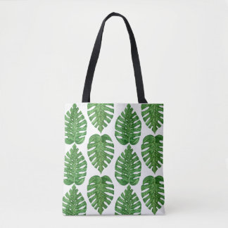 Watercolor Monstera Blätter Tasche