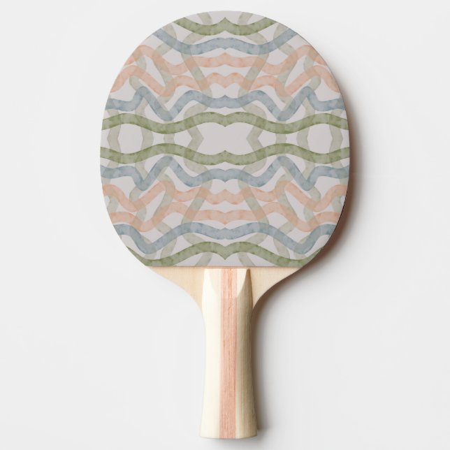 Watercolor Mopping Brushstrokes Pattern In Pastel Tischtennis Schläger (Vorderseite)