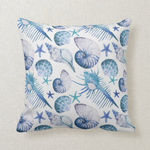 Watercolor-Muscheln Kissen