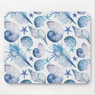 Watercolor-Muscheln Mousepad